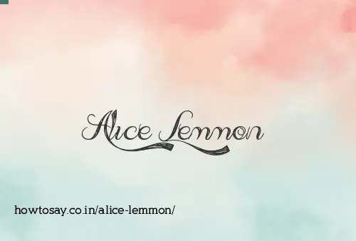 Alice Lemmon