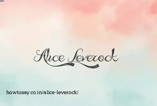 Alice Leverock