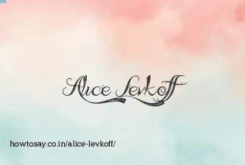 Alice Levkoff