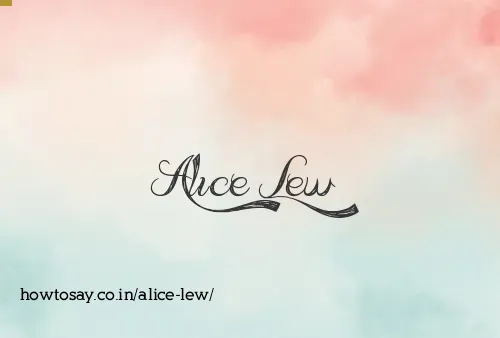 Alice Lew
