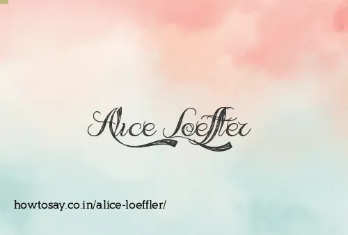 Alice Loeffler