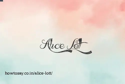 Alice Lott
