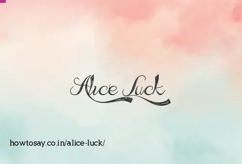Alice Luck