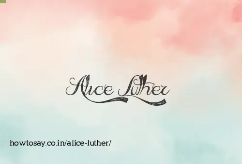 Alice Luther