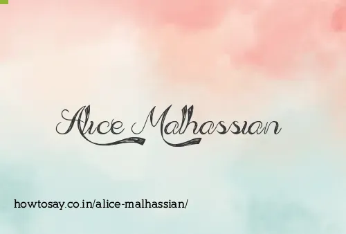 Alice Malhassian