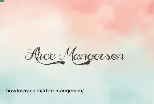 Alice Mangerson