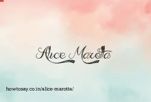 Alice Marotta