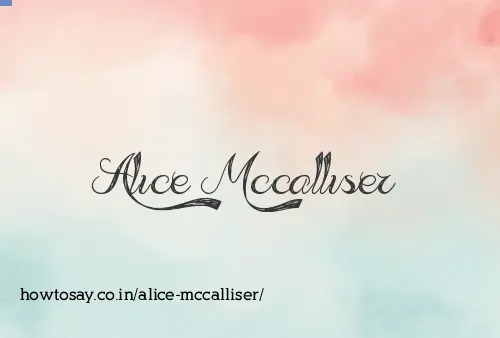 Alice Mccalliser