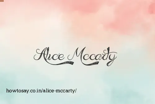 Alice Mccarty