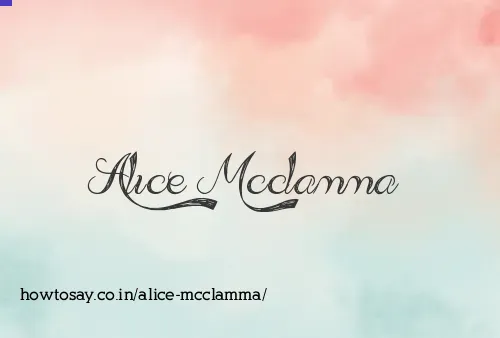 Alice Mcclamma