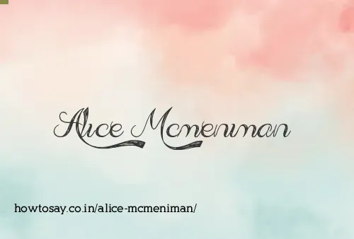 Alice Mcmeniman