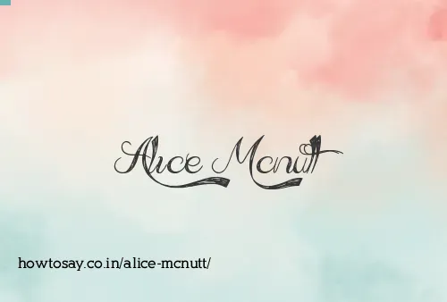 Alice Mcnutt