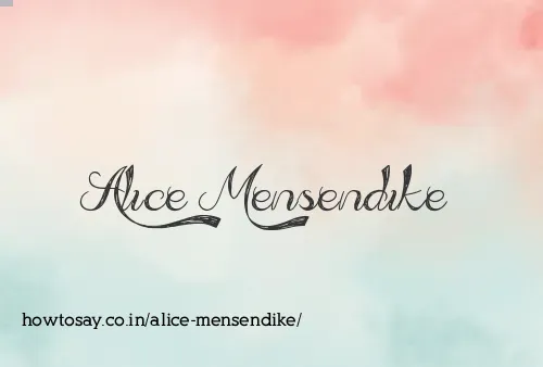 Alice Mensendike
