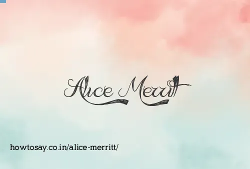 Alice Merritt