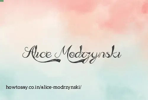 Alice Modrzynski