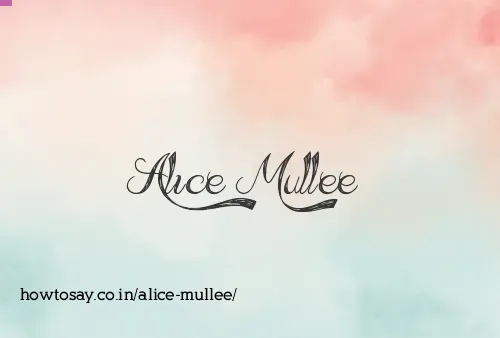 Alice Mullee