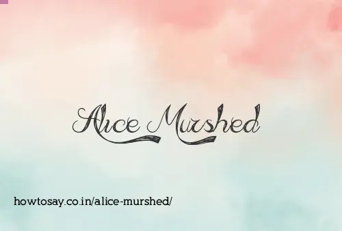 Alice Murshed
