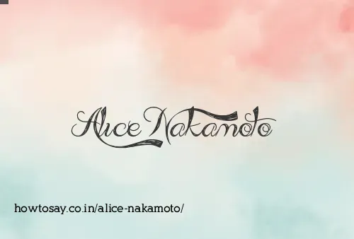 Alice Nakamoto