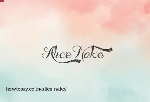 Alice Nako