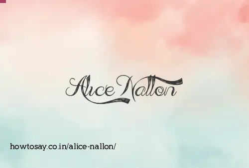 Alice Nallon