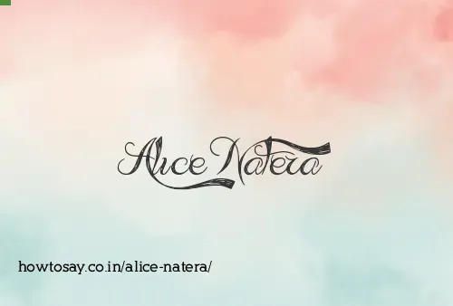 Alice Natera