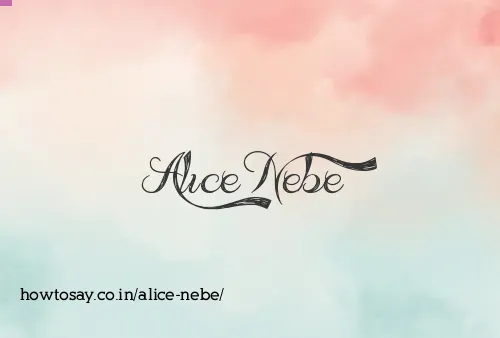 Alice Nebe