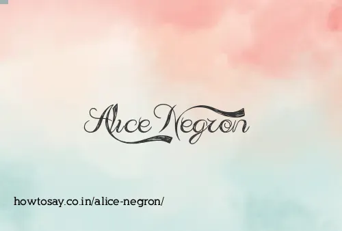 Alice Negron