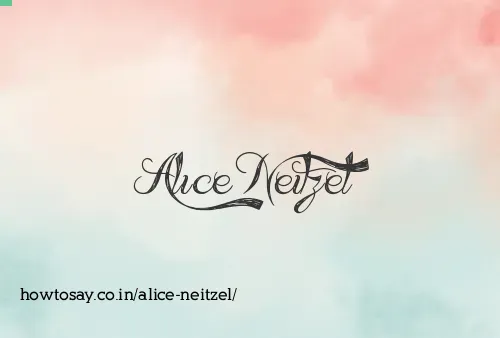 Alice Neitzel