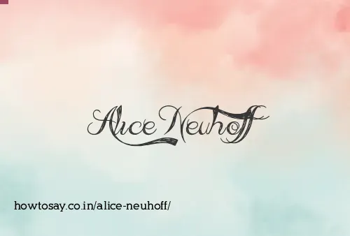 Alice Neuhoff