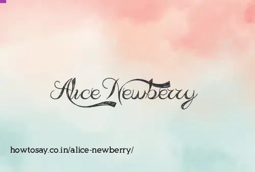 Alice Newberry