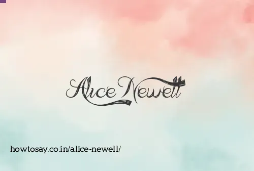 Alice Newell