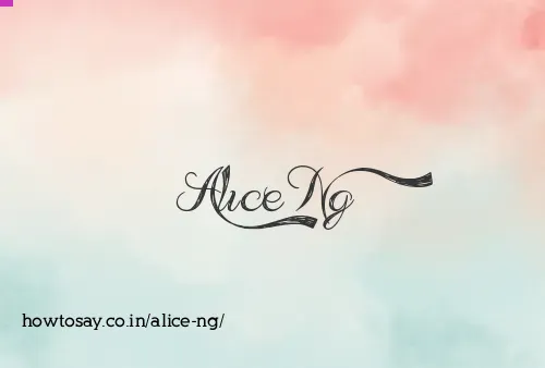 Alice Ng