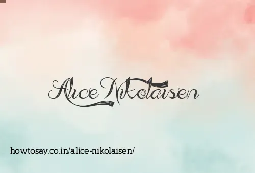 Alice Nikolaisen