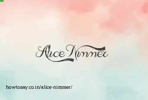 Alice Nimmer