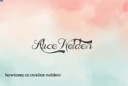 Alice Nolden