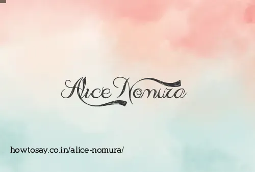 Alice Nomura