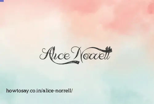 Alice Norrell