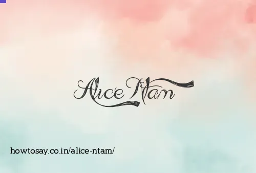 Alice Ntam
