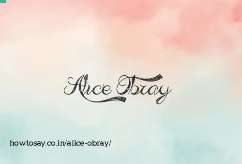 Alice Obray