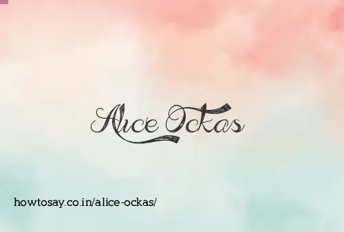 Alice Ockas