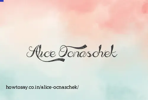 Alice Ocnaschek