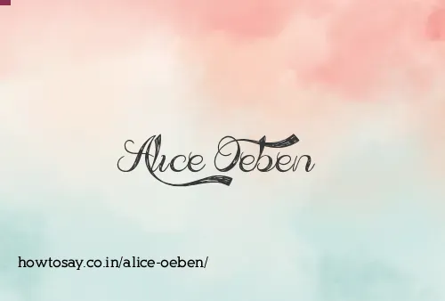 Alice Oeben