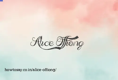 Alice Offiong