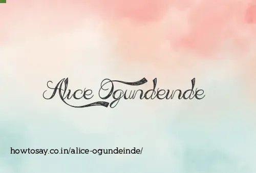Alice Ogundeinde