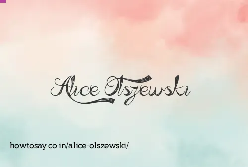 Alice Olszewski