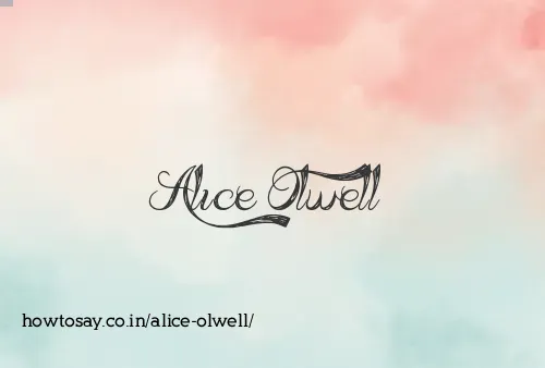 Alice Olwell