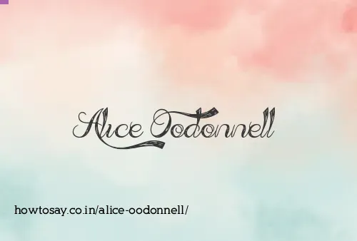 Alice Oodonnell