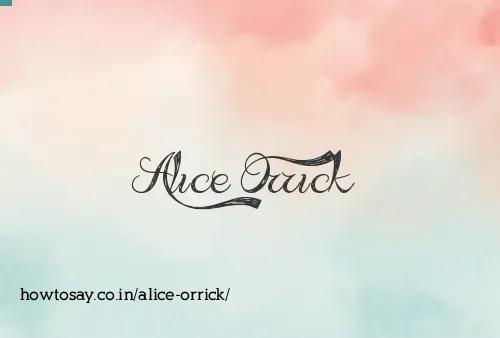 Alice Orrick
