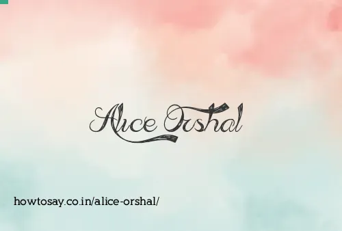 Alice Orshal