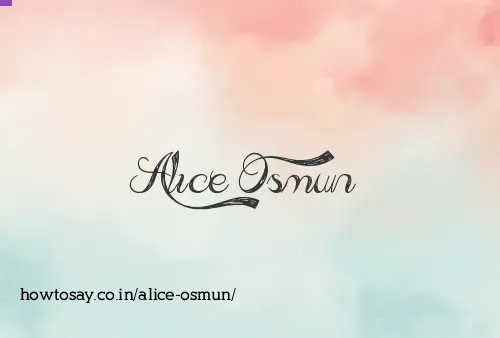 Alice Osmun